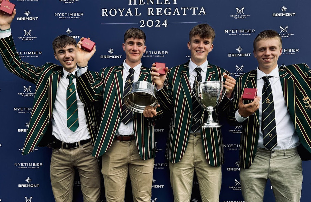 The Windsor Boys' School 1st Quad WINS The Fawley Challenge Cup at Henley Royal Regatta 2024!